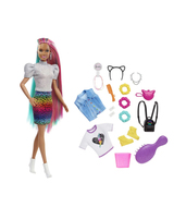 Barbie Leopard Rainbow Hair Doll with accessories
