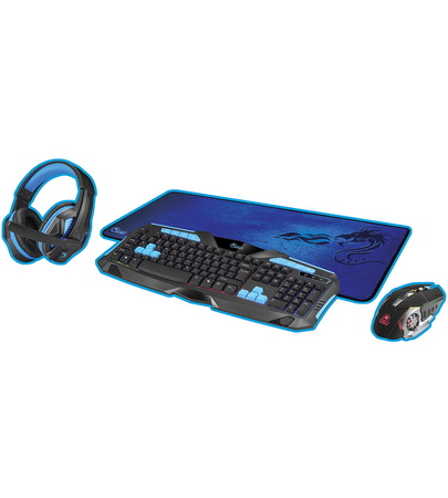 Сomputer kit Dragon Gaming Combo 4 in 1: Blue (Keyboard + Optical Mouse + Pad + Headset) GPDRA-PCK-BL